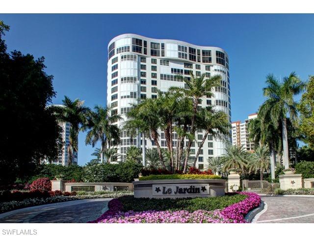 *****FABULOUS PRICE CHANGE***** ~~ You will fall in love with this Exquisite Residence with all of it's Classical, Stunning and Intimate Details.  A Once in a Lifetime Opportunity to Enjoy the Comforts of this Park Shore Beach Location Situated in One of the Most Sought After Buildings ~ Emphasizing Elegance and Stylish Design ~ This is a Tremendous Opportunity to Live in this One of a Kind Home.  Meticulously Maintained with all of the Comforts of Living a Relaxed and Natural Lifesyle ~ Glorious Views of the Gulf Greet You as You Enter from the Private Elevator.  EXCLUSIVE to 302 and the Only One in Le Jardin, The 1400 Sq.Ft. Beachfront Terrace Offers Private Tranquil Outdoor Living.  Lives like a Custom Home on the Gulf. Custom Built-in Cabinetry and Entertainment Center in the Family Room Opening to an East Terrace ~Tastefully Designed Den with Wet Bar ~ Inviting Master Suite with Sitting Area ~ Master Bath with His and Her Vanities ~ Two Spacious Walk-in Closets ~ Crown Molding, Marble Floors ~ All Three Bedrooms with Private Baths. A magnificient occasion.   Walking Distance to Venetian Village ~ Shops ~ Restaurants.
