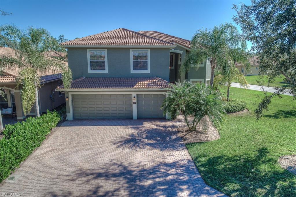 This family home is in a community designed for family life: Bella Terra, the place to live in Estero.
Activities and amenities are designed for all ages: heated resort style pool and spa, softball, soccer,
tennis, pickle ball, boccie, water aerobics, fitness and much more. The community organizes multiple
events throughout the year:: holiday parties, cavalcade of trick or treaters on Halloween,
father/daughter dance, Friday night food trucks, school bus stop within the community for pick up and
drop off and so many more.

This spacious move-in ready home boasts 3354 sq.ft of living space plus an 800 sq ft. lanai with a solar
heated custom pool for over 4000 sq ft of Florida living.. The home has 11 rooms: 2 master suites, 3
additional beds, 4 baths, loft, office/den, laundry and 3 car garage with ample shelving for storage. The
kitchen is designed for entertaining with granite counters/stone back splash, upgraded cabinets, elite
matching stainless steel appliances a breakfast bar that overlooks family room, extensive crown
molding. Nestled on an oversize corner lot, landscaping has been designed for maximum privacy.  This home is a "MUST SEE"!!!