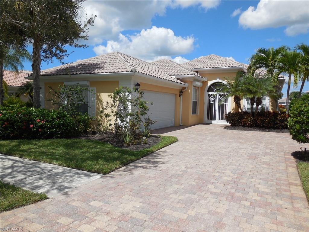 **VERONAWALK FURNISHED ANNUAL RENTAL** Beautiful Oakmont with 3 Bedrooms + a Den with Large Screened-in Lanai with Lake View and BBQ for entertaining. Bright Open Kitchen also Custom built in wall unit in Great Room with 12 ft. volume ceiling and Crown Molding. Custom Tile throughout the living areas and bedrooms. Den can be used as an office if need be for work at home. Become an VeronaWalk resident and begin enjoying all the wonderful Amenities this fabulous park like community has to offer. A lovely Gated Community with miles of walking trails around picturesque finger lakes and bridges that connect to the Town Center. Two Community Pools, a state of the art Fitness Center, a Town Center bustling with loads of activities and a full time Activities Director, tennis courts, bocce ball courts, a Restaurant, Post Office, Car wash, Gas station and a Beauty and Nail Salon. Low fees, High Definition Cable and Wi-Fi are all included. Come & make this your perfect home to Work, Play and enjoy Naples lifestyle and make this Gem your Oasis in Paradise!