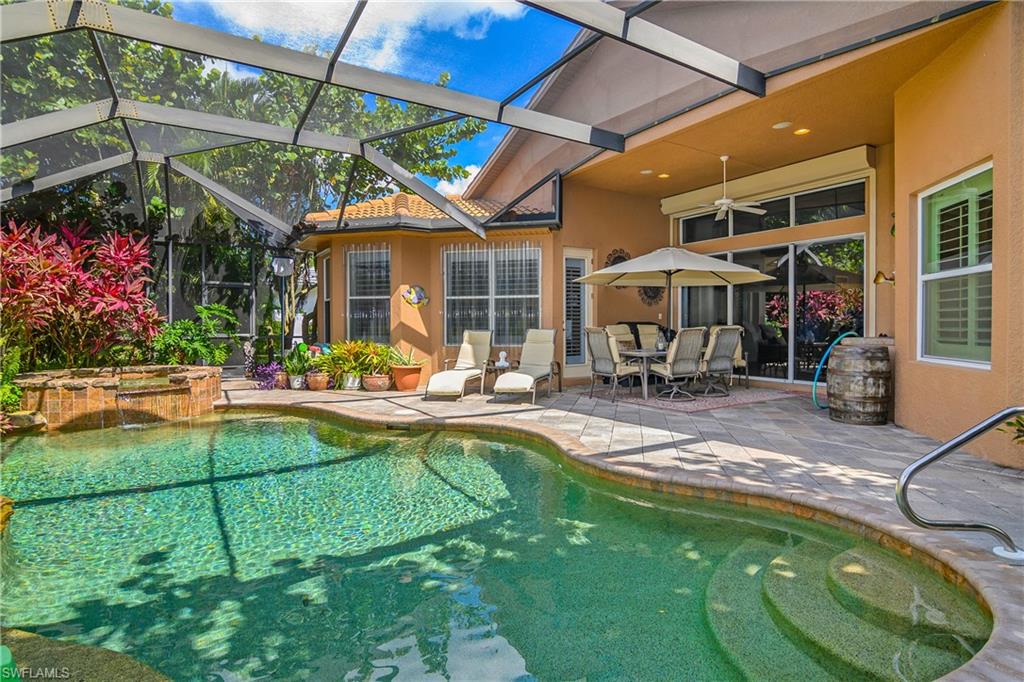 If you're looking for a FULLY FURNISHED TOLL BROTHERS - SARANAC MODEL DESIGN  COLLECTION with all of the creature comforts LOOK NO FURTHER!   Magnificently designed Pool Home with a Seagrape Privacy Wall on both sides. Arhaus Furniture throughout,  Newly installed Pool Generator and Pump with Warranty, Updated landscaping.   Just minutes away from I-75, Miromar Outlets - Premium Shoppes, Gulf Coast Town Center, Hertz Arena, RSW Airport, Coconut Point Mall, Local Beaches, - Fort Myers Beach, Barefoot Beach, Bonita Beach, Naples Beach and Downtown Shops of Fort Myers and Naples 5th Ave all within 30 min. drive.   If you love Sports, check out just minutes away at our JetBlue Park & also Minnesota Twins Spring Training Stadium. If you love the Night Life and Live Music Venues:  Barbara B Mann is also within a 30 min. drive as well. 
Set inside the Golf and Gated Community where Golfing is NOT MANDATORY at The Vines Golf Course and shared with BELLE LAGO.   
Make sure to stop by our newly renovated Club House and Catered Dining Facilities, & Athletic Center & Pickleball Courts, Tennis and Bocce Ball Courts.
UPDATES ABOUT THE HOME, Landscaping (In Progress), New Engineered Hardwood Flooring in both the Home Office and Master Bedroom.  Roof is 3 years New TILE ROOF. 2 Year Appliance Warranty comes with the Sale of Home. New LED Pool Lights with 12 Color programs 
This Home is well loved and has numerous updates (currently being updated for your review).