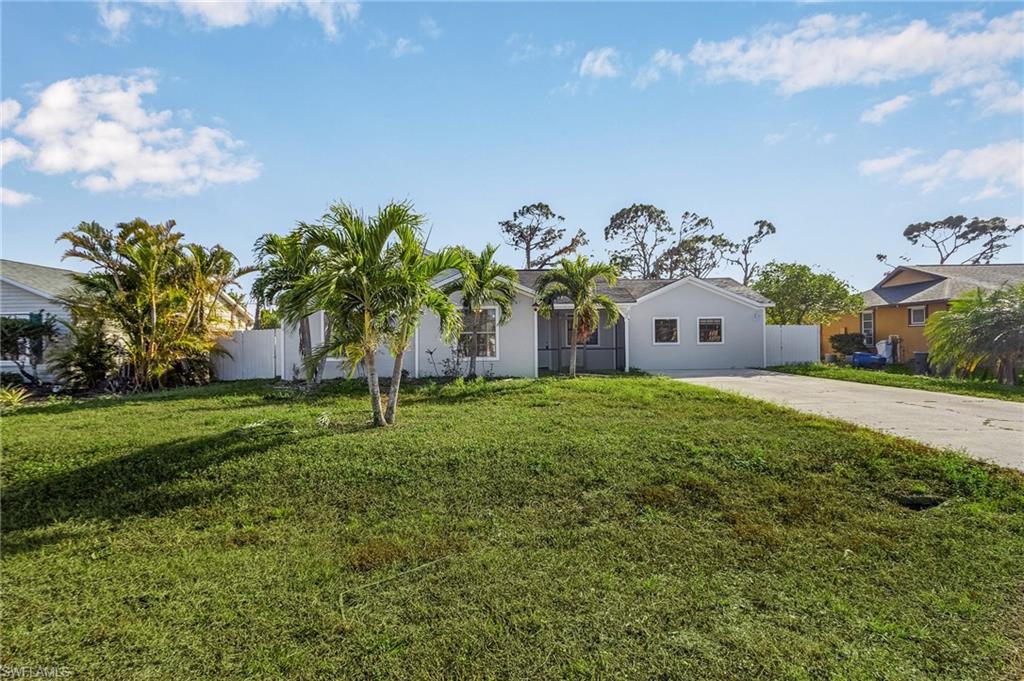 Come visit this freshly renovated and centrally located 3 Bedroom 2 Bathroom Pool Home in San Carlos Park. The home features an open floor plan with tile floors, grey shaker kitchen and bathroom cabinets, granite countertops, stainless steel appliances, large privacy fence and a pool that is perfect for entertaining. Make this home yours today.