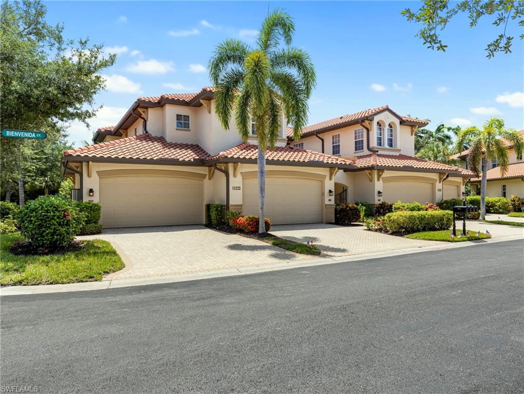 Stunning top-floor coach home in Coronado at Gulf Harbour Yacht & Country Club, one of Southwest Florida’s most prestigious communities. Offering more than 2,500 square feet of living space, this beautifully updated three-bedroom-plus-den, three-bath residence delivers a grand sense of arrival with a private elevator, soaring ceilings, abundant natural light, and spacious end-unit living. Elegant finishes include tile flooring throughout, crown molding, tray ceilings, and plantation shutters. The gourmet kitchen is designed for gathering and entertaining, featuring quartz countertops, a center island, floor-to-ceiling cabinetry, wine cooler, double oven, natural-gas cooktop, designer hood vent, stylish porcelain backsplash, and lighted bar area. The private primary suite is thoughtfully separated from the guest bedrooms and offers direct lanai access, while the ensuite bath features a large walk-in shower with floor-to-ceiling designer tile and a double vanity with vessel sinks. Enjoy peaceful preserve views from the spacious tiled lanai with electric hurricane shutters for comfort and peace of mind. Additional highlights include a two-car garage with epoxy floor coating, whole house impact windows, doors & sliders (2024-25), newer appliances & AC, and, access to Coronado’s community pool. Optional Gulf Harbour Yacht & Country Club memberships offer golf, tennis, fitness, spa services, dining, private beach access, and deep-water marina amenities. You are now HOME!
