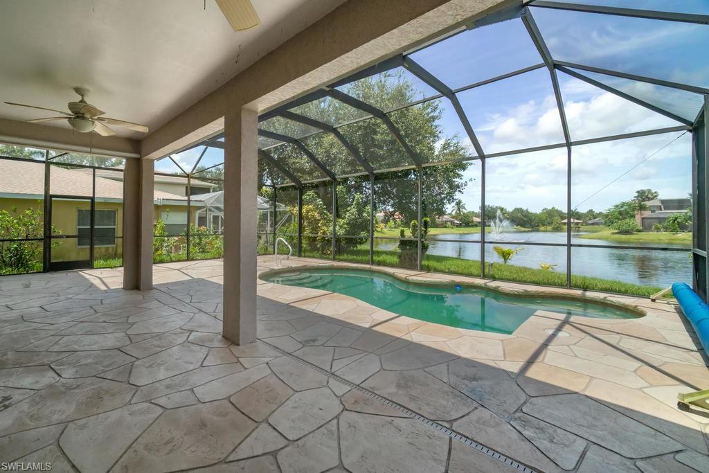 Open floor-plan  with lake views. Private pool. Master bedroom is located on first floor, feature a soaking tub and separate shower, his and her sinks. main living area is tile, inside laundry room.  Formal dining room plus breakfast area off great room. Upstairs bonus room would be great for children's play room, family or media room. Indigo Lakes is a gated community with high rated schools, close to gulf beaches and all shopping.