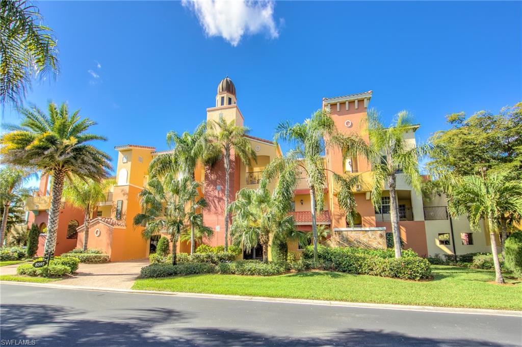 NOW WITH STAINLESS STEEL APPLIANCES (UPDATED PHOTOS COMING SOON) Live the life you deserve in the unparalleled resort-style community of Rapallo at Coconut Point. The Italian-Mediterranean charm, lagoon pools, fitness center with aerobic studio, Olympic lap pool, Arts & Learning Studio, 5 lighted Har-Tru tennis courts, activities director, walking/biking paths & botanical gardens are just some of the highlights of this colorful community. The 2 bedroom + den split bedroom layout is spacious & comfortable and offers neutral tile, ample natural light, cool paint tones, plush carpeting, wood flooring in den & more. Entertaining is a breeze in this well-appointed kitchen offering solid surface counters, beautiful cabinets with pull-out shelving, tile back splash, pantry & breakfast bar. Your master suite offers 2 large closets, a spacious bathroom with dual sinks & walk-in shower & a slider to your lanai. From your lanai admire the evening sunsets, lake & fountain views & Rapallo’s meticulously manicured landscape. Have we piqued your interest?