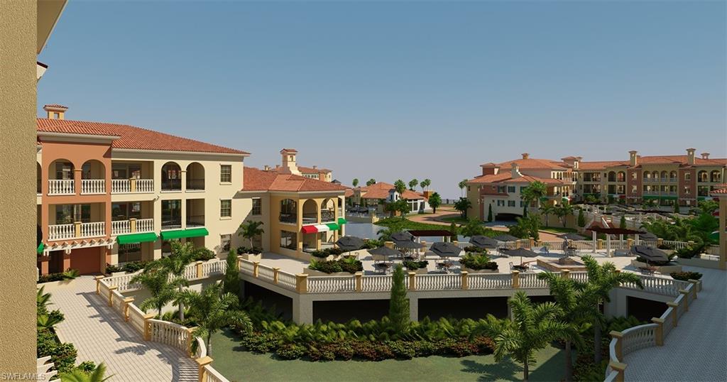 HURRY- $50K PRICE REDUCTION FROM $399,900!  This luxury condo was recently completed in the Genova at Estero and ready for move-in now!  Why pay more to have one built and wait?  This condo features a well appointed chef's kitchen with a large island vented cook-top, stainless steel appliances, granite counter-tops, and plenty of cabinet storage.  The open layout is great for relaxing, entertaining, and enjoying your tropical courtyard view.  There's one lanai off the great room and another attached to the owner's suite.  The split bedrooms feature large walk-in closets and crown molding.  You'll have plenty of storage for your car and property with your own two-car garage, a assigned separate storage area down the hallway on the same floor, and even another assigned storage area in the parking garage!  Genova is a resort-lifestyle community that will feature a spacious clubhouse with a 80ft beach-edge resort pool overlooking the lake, indoor olympic lap pool, clubhouse with full-time manager, staffed fitness center, aerobics studio, tournament bocce, and many community events.  Just minutes away from beaches, RSW airport, Coconut Point Mall, dining, and entertainment!