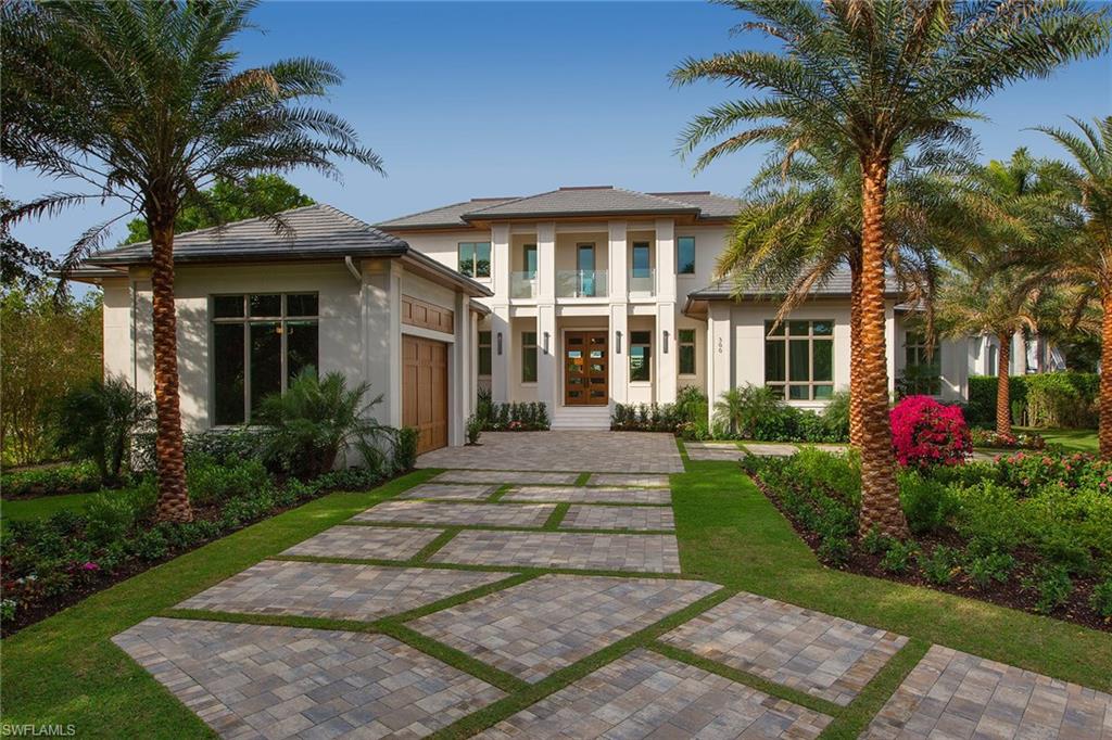 Overlooking Venetian Bay with ideal southern exposure, stunning views await from both the pool deck and the sunset deck of this new custom-built, Knauf-Koenig masterpiece. Recently completed, this five-ensuite-bedroom-plus-den residence ideally depicts the Florida lifestyle and luxury waterfront living found in this Park Shore community. This property provides ample living space including a great room leading into an open, well-appointed kitchen, a gathering room, vast outdoor living space and an upstairs media or bonus room also boasting spectacular waterfront views. Inviting its guests outdoors is an infinity edge pool, sun shelf, spa and full, summer kitchen. The exquisite master suite includes a luxury bath, spacious walk-in closets, dressing room and study. Located moments from the private Park Shore Beach and shopping and dining at Venetian Village, this solidly built home with concrete second floor and prestigious finishes is one of Park Shore’s finest.