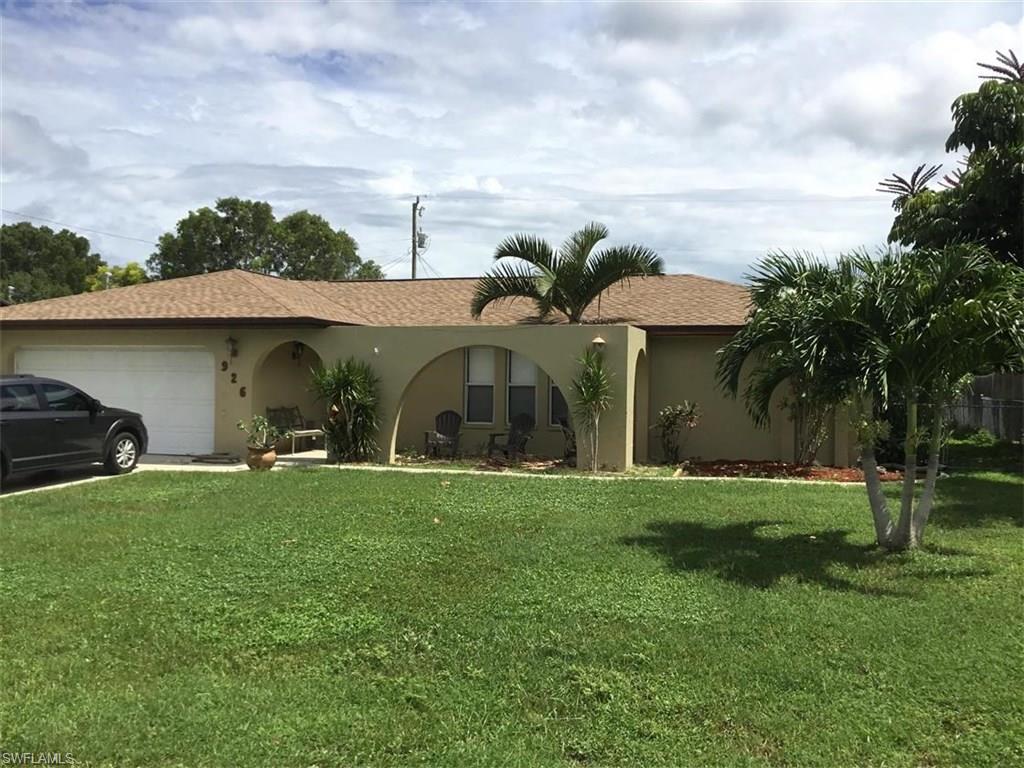 Beautiful, well maintained pool home in desirable Country Club area. You must see this clean 3/2 split floor plan home with oversized pool. Brand new Roof, Stainless Steel Appliances are less than 1 year old, New Electric Service Panel Installed in 2016, New Pool Pump, Recently Painted Interior and Exterior. New Garage Door Opener. Lanai is wired for sound. Lush lawn and landscaping with sprinkler system. Partially fenced offering privacy in the pool area. Just south of Veteran's Pkwy. Minutes from Ft. Myers. Split plan with Living room, Dining area. Great room. Sliders to the lanai from dining and great room. Pool Bath. Tile floors in all living areas with carpet and wood flooring in the bedrooms. Converted dome kitchen with extra-large pass through window. City water and sewer with all assessments paid. Come see this home for yourself and start packing. Seller is motivated!