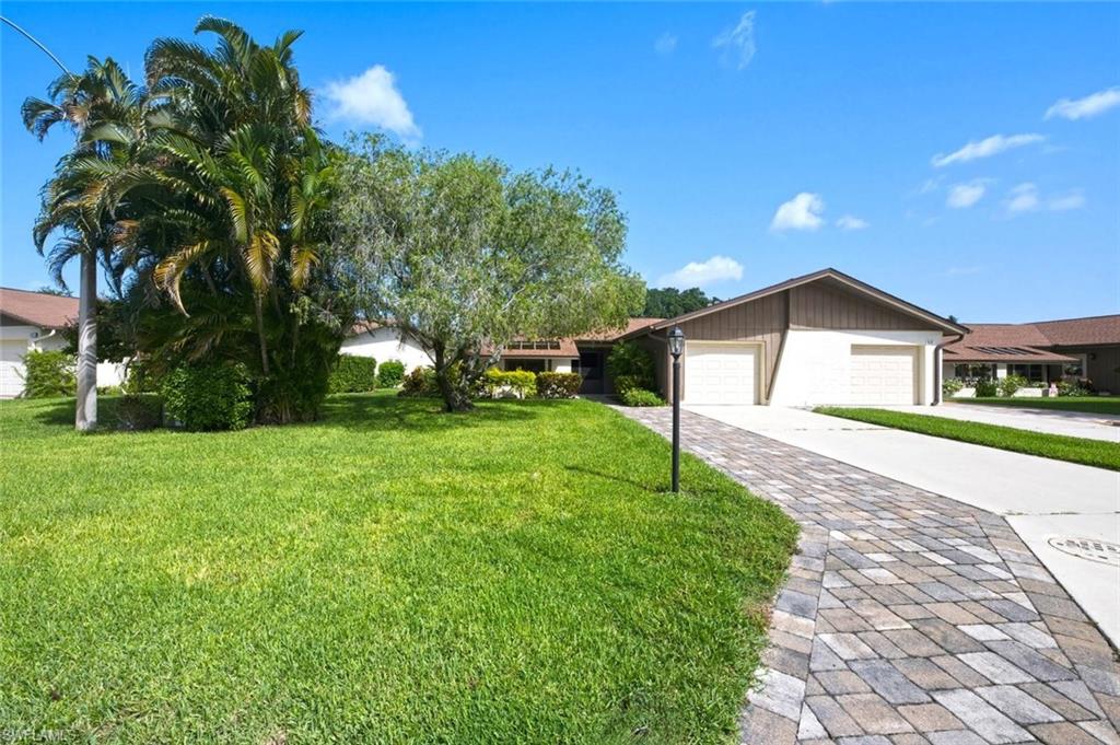 Welcome to easy Florida living in this beautifully maintained 2-bedroom, 2-bath villa nestled in a quiet, friendly community, featuring a partial lake view overlooking a serene former golf course. Offering low-maintenance living with low HOA fees, this home is perfect for year-round residents, seasonal homeowners, or anyone looking to enjoy a relaxed lifestyle.

Inside, you’ll find an inviting layout with an attached garage that includes a convenient laundry area. Step outside to your private screened lanai, where a hot tub creates the perfect space to unwind, entertain, or enjoy peaceful mornings and evenings without the bugs.

Located in a desirable, non-gated neighborhood known for its welcoming atmosphere and sense of community, you’ll appreciate the safe surroundings and unbeatable location close to shopping, dining, golf, beaches, and everything Southwest Florida has to offer. A quick 1 mile walk or bike ride to Publix, Starbucks, and restaurants in the Davis plaza.

Whether you’re searching for a full-time residence or a seasonal retreat, this charming home offers comfort, convenience, and exceptional value in one of the area’s most sought-after locations.