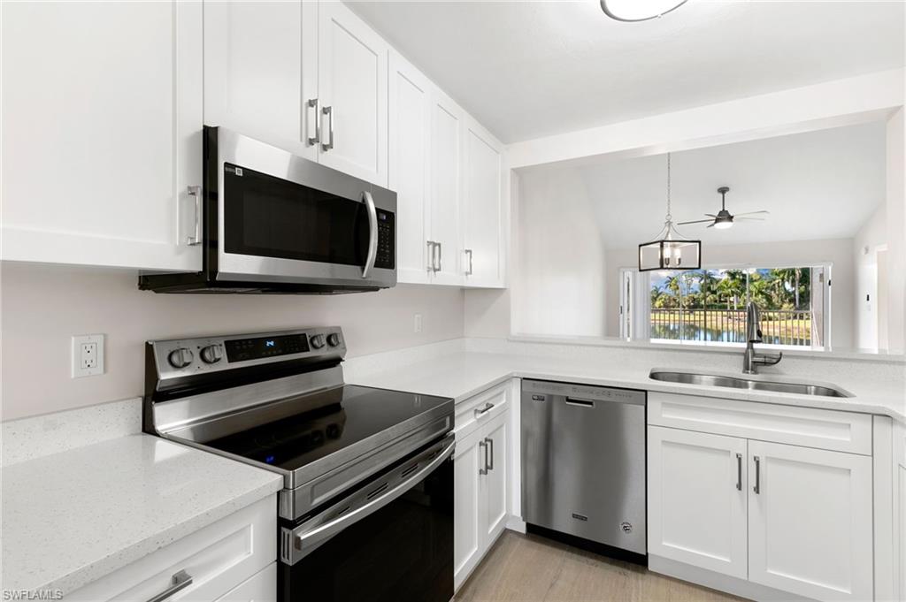 Welcome to your perfect Naples rental! Available for annual rental, this top-floor, end-unit condo offers 3 bedrooms, 2 full baths, and some of the most stunning views in Naples. Overlooking a tranquil lake and the 18th fairway and green of the Royal Palm Golf Course, you’ll enjoy breathtaking sunsets from the comfort of your home every evening.

The open and airy layout features fresh paint, soaring cathedral ceilings, and a seamless wood laminate flooring. The updated kitchen is equipped with granite countertops, modern appliances, and a design that’s perfect for both everyday living and entertaining.

The Primary Suite offers a private retreat with an en suite bath, while the split floor plan provides two additional bedrooms and a second full bath, ensuring privacy and space for everyone. An in-unit washer and dryer, along with extra storage and hanging space, add to the convenience.

This rental includes a covered carport and the community amenities are just steps away from your door. Enjoy access to the pool, tennis courts, and clubhouse, all designed to enhance your lifestyle.

This home is close to everything Naples has to offer from shopping, dining, entertainment, and world-class beaches. Don’t miss your chance to live the Naples dream in this exceptional rental!