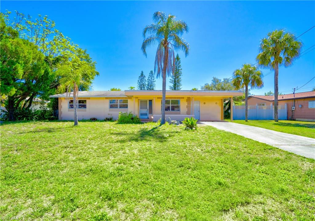 Centrally located - off Pine Island corridor and Del Prado Blvd. Three bedrooms, two bathrooms, lanai, and laundry room. The house is sitting on an oversized lot. Central water and sewer. Assessments paid in full. Water heater was recently installed. Fenced and shed metal. Property is sold AS-IS with the right to inspect. The house needs some work. Easy to show. Come and see it now!.