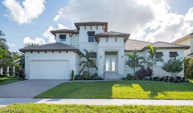 This two-story, great-room floor plan offers big water access and beautiful Southern facing water views. (Photo is not of the actual home being built and is for representation only.)  The large, covered lanai and outdoor kitchen area, create the ideal space for comfortable outdoor dining and entertaining. A central island is the focal point of the gourmet kitchen complete with stainless steel, Cafe appliances, dual pantries, custom cabinets and quartz countertops. Upstairs offers family and friends on-suite bedrooms, an open loft/media area and access to a second lanai with long water views. Other features will include tray and vaulted ceilings, high impact windows and doors, tiled roof, paver driveway, walk and lanai, tile flooring in the central living areas, a two-car garage with epoxy finish floor and so much more. Purchase includes a two-year builder's warranty.  Scheduled completion is Spring of 2023.