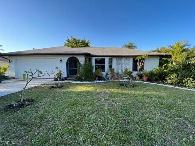 Enjoy the Florida Lifestyle from this 3/2/2 artist owned and personally decorated pool home in sought-after Cape Coral location! Close to Cape Coral’s Entertainment & Restaurant District, Yacht Club area, Cape Harbour Marina, and Tarpon Point. The interior provides unique finishes such as rain tree in stone granite kitchen countertop, upgraded kitchen cabinets, vaulted ceilings with artistic touches throughout the home. The screened in lanai provides 30' under truss area with large heated pool surrounded by brick pavers making it perfect for outdoor entertaining, reading, or sipping umbrella drinks in paradise next to the pool. Enjoying the professional landscaped back yard with multizone sprinkler system. This house has it all including a new roof scheduled to be installed April 9th, 2022, A/C replaced in 2011, windows in 2012, and all water/sewer assessments paid in full. Hurry up and see this great property before its gone!