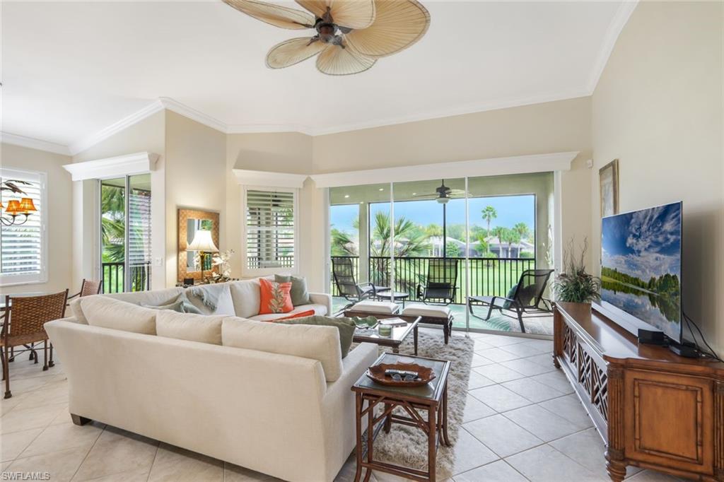 Location, Lifestyle and World-Class Amenities… Welcome Home to Pelican Sound Golf and River Club! This highly sought after, 2nd Floor Carriage Home has been impeccably maintained and is MOVE-IN Ready! The spacious Harbour Floor Plan lives like a single family home, boasting nearly 2,200 sq ft of living space, 3 Bedrooms plus Flex/Den, 2 Bathrooms, Vaulted Ceilings in the Great Room, Walk-In Closets in each bedroom and an Attached 2-Car Garage with Epoxy floors. This Residence HAS IT ALL, including Crown Molding, Plantation Shutters, NEW Granite Countertops in Kitchen and Bathrooms, ALL NEW Whirlpool appliances, Newer Air Conditioner, NEW Hot Water Heater and so much more! Start each day with a sunrise from your NEWLY re-screened, Wrap-Around Eastern Facing lanai, overlooking hole# 8 on the Lakes course, or relax and unwind at the end of the day. Considered one of Southwest Florida’s most desirable Bundled Golf communities, Pelican Sound Golf & River Club offers 27 holes of Championship Golf, Nine tee settings that invite participation from all ages and skill levels and an award winning clubhouse that was named the 2020 CLUBHOUSE RENOVATION OF THE YEAR by Golf Inc. Magazine! With 8 Har-Tru tennis, 10 Pickleball & 5 Bocce courts, a resort-style pool, 5 satellite pools/spas w/ BBQ grill stations, and multiple dining options, walking trails and a dog park, there is something for everyone in the family. Located on the Estero River, the completely renovated and reimagined River Club features On-site Boat, Kayak & Paddle board Launch and a complimentary Beach Shuttle to Lover’s Key State Park. A Prime location West of 41, only 15 minutes to RSW International Airport, over 100 shops/dinings options at Coconut Point Mall just 2 short miles away, minutes from Bonita Beach, and much, much more! It doesn’t get better than this… Schedule your private showing and start living the life you deserve, TODAY!