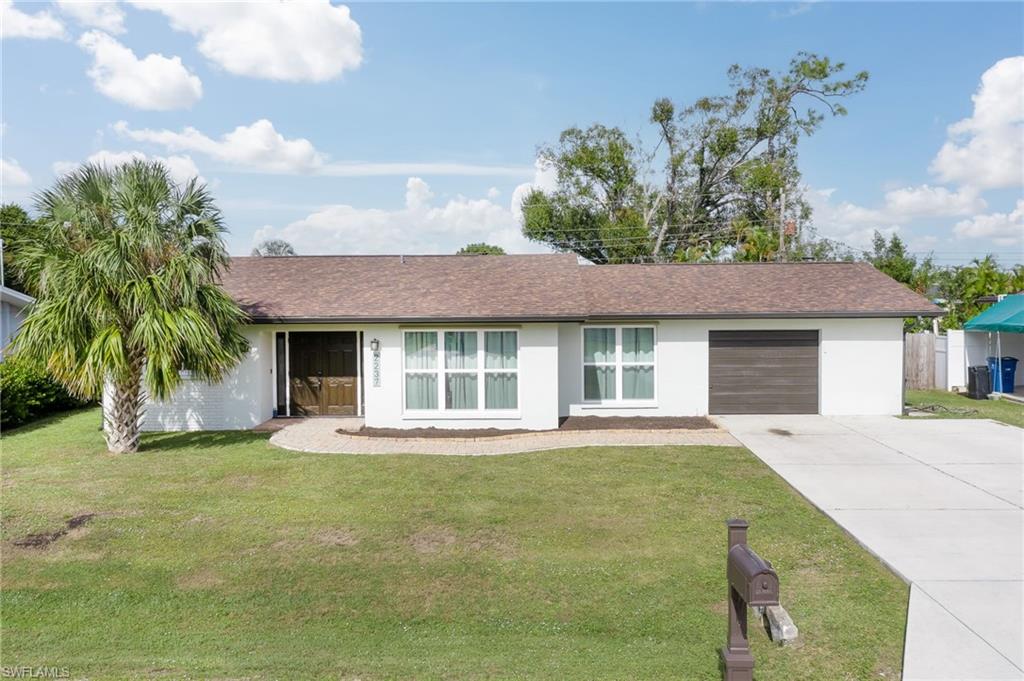 Welcome to this beautiful, newly renovated, two bedroom plus den home in the highly sought after community of Ft Myers Villas. This home has been updated inside and out to include granite counters, new cabinets, new lighting and plumbing fixtures, new flooring, and new bathrooms. The exterior includes new roof (2023), privacy fenced yard, and open patio in the backyard with plenty of room for a pool. The Villas is conveniently located near the Bell Tower Shops and provides easy access to entertainment, restaurants, shopping, parks/recreation, FGCU, FSW, health care facilities, stadiums as well as SWFL International Airport. This community has no HOA fees, which means no restrictions, and is in close proximity to the beautiful SWFL beaches and the Downtown River district of Fort Myers.