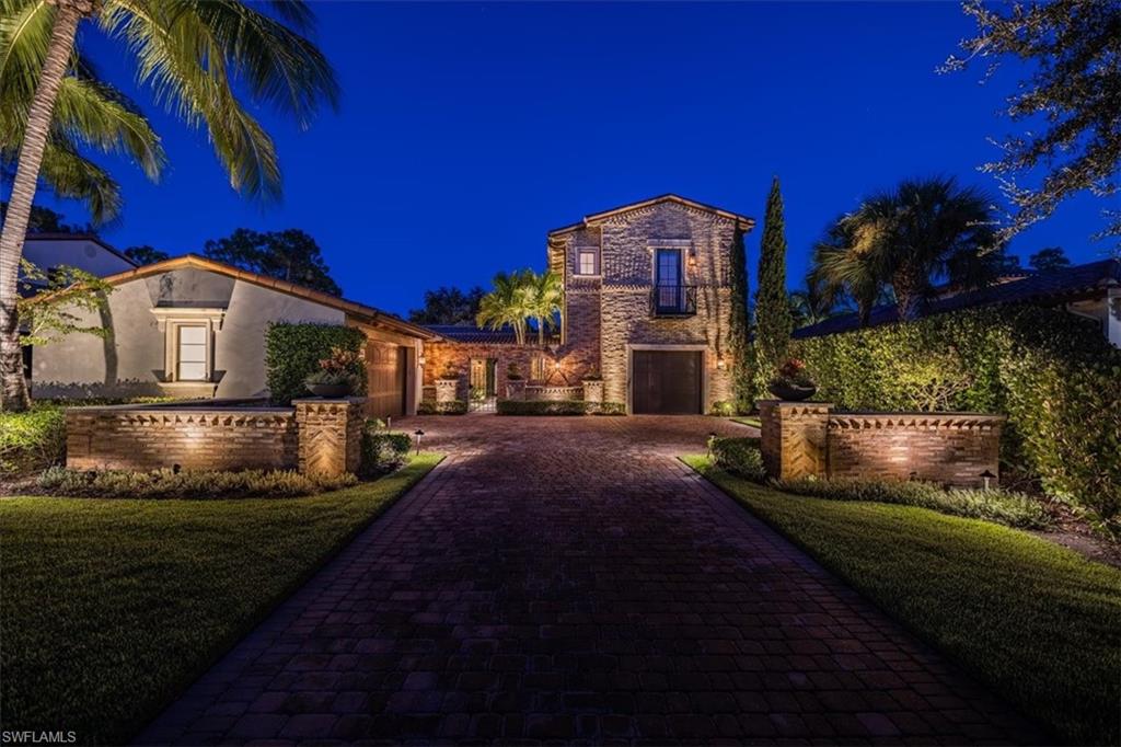 Discover the meaning of luxury living on one of the finest lots in Mediterra. This enchanting residence has been completely renovated and offers a rare opportunity to acquire a trophy home that lives like new with negotiable furnishings. Steps from the first green, the home merges both an open and formal concept with wood floors, beamed ceilings, custom trim work, 10' sliders, extensive landscape lighting & speakers, mosquito control misting system, one-touch light & sound system, and many other upgrades. The kitchen features custom cabinets, large center island, and Sub-Zero & Wolf appliances. The great room opens to a covered lanai and a 1,000 +/- sqft pool with dual sun shelves. Outdoor living includes open-air dining, hidden motorized screens, summer kitchen, a fire pit, and private courtyard with fireplace. The main level owner's suite has a massive closet lined with custom walnut cabinetry, a sitting area & spacious bath with soaking tub and separate oversized marble-lined shower. Multiple guest rooms & laundry are also on the first floor. On the second level, a suite-sized guest room provides a sitting area, private en-suite bath & walk-in closet. Truly a MUST SEE!