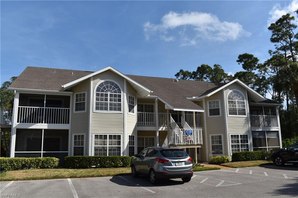 Rarely available first floor wellington condominium, sold turnkey, with private and beautiful views of a landscaped area. This 2 Bedroom 2 Bath unit Is extremely clean and beautifully decorated. The Unit includes an unattached shed.  This is your opportunity to live in the highly desirable Breckenridge Golf and Tennis Club in Estero.  This very active community has many amenities and activities for owners and their guests to enjoy.  The amenities include an 18 Hole Par 3 Golf Course, 5 Swimming Pools, 8 har-tru Tennis courts, 3 Pickleball courts, 6 Shuffleboard courts, 3 Bocce courts and a clubhouse with exercise room, meeting room, catering kitchen and Library. There is a storage area in the rea of the development where residents can rent space for their RV's boat and trailers.  Breckenridge is centrally located between Fort Myers and Naples and is near to the airport, multiple shopping centers and plenty of restaurants.