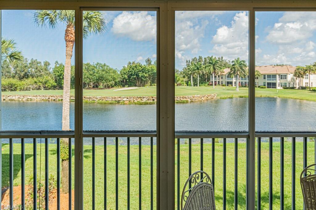 Beautiful 2nd floor "Sheffield" overlooking the lake and preserve located on 13th "signature" golf hole. Lovely end unit features custom living room drapes, new flooring in living room, hallway, lanai & bathrooms, vaulted ceilings, private entrance & 2013 AC. Kitchen area has newer stainless steel appliances. Golf membership included, annual fees apply. Lexington Country Club is a 24 hour gated community and located within minutes of the beaches and shopping! Condo also has a committed renter - Jan-March @ 4300 per month. Mirror in entryway does not convey.