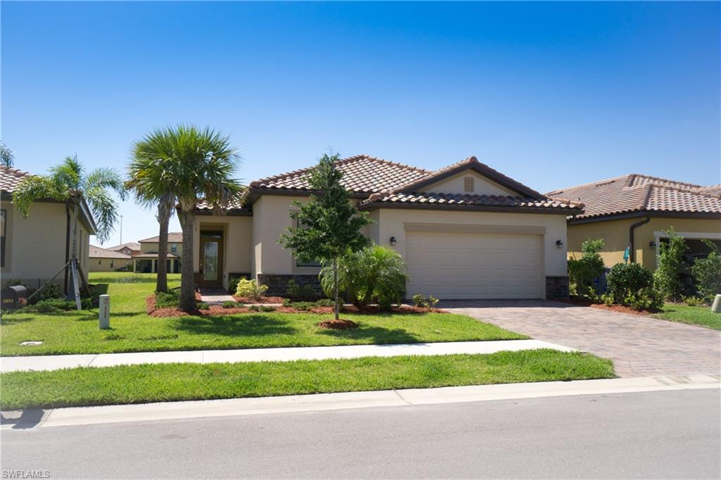 Promenade West of the Forum. 4 bedrooms, 2 full baths, split floor plan. Granite counter tops with stainless steel appliances. Crown molding through out the main living areas as well as the master bedroom. Nice Lake view with room for a pool. Located close to restaurants and shopping, I-75, with easy access to the Southwest Florida International Airport and the ball parks.