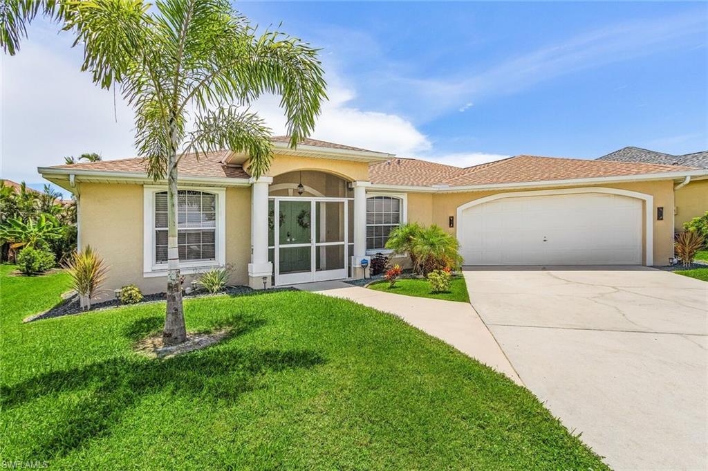 Immaculately maintained southern exposure pool home! Located within a leisurely stroll or bike ride to the marina and an array of popular restaurants, this home offers that perfect SW Florida lifestyle. New roof installed in 2022 provides not only protection but peace of mind, plus no flooding during Ian! In 2023, this home received a transformation that truly sets it apart. The landscape is adorned with mature Palm trees and new landscaping, offering a picturesque backdrop to your slice of paradise. Inside, you'll discover all-new stainless steel KitchenAid appliances, as well as brand new furniture and decor that tastefully blends comfort and style. Outside, you will find a brand new Outdoor Kitchen as well as new furniture and propane fireplace, making outdoor entertaining a breeze. The best part? This home is being sold turn-key, so you can move in and start enjoying the Florida lifestyle immediately. It's also thoughtfully set up for a rental program, making it a fantastic investment opportunity. Experience the pinnacle of Florida living in a home that redefines comfort, luxury, and convenience. Your dream home awaits!     Disclosure: Seller is listing agent.