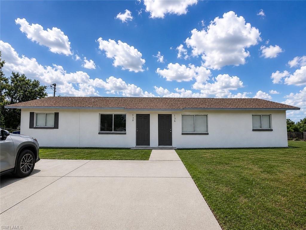 Income-Producing Duplex in Lehigh Acres – Excellent Investment Opportunity!
Don't miss this exceptional opportunity to own a fully leased duplex in one of Southwest Florida's fastest-growing rental markets. This well-maintained income property features two 2-bedroom, 1-bathroom units, providing immediate cash flow and strong long-term investment potential. Both units have been thoughtfully updated with modern kitchens featuring stainless steel appliances, durable tile flooring throughout, contemporary finishes, and convenient in-unit laundry closets. These low-maintenance upgrades help reduce future turnover costs while increasing tenant appeal. Constructed with durable concrete block and stucco, the property offers central air conditioning, functional floor plans, and separate living spaces designed to support consistent rental demand. Situated on approximately 0.29 acres and zoned RM-2, the duplex is served by well and septic systems and is conveniently located near shopping, schools, major roadways, employment centers, and regional transportation.
Whether you're looking to expand your investment portfolio or secure a turnkey income-producing property, this duplex offers an outstanding combination of location, stability, and growth potential.
Please do not disturb the tenants.