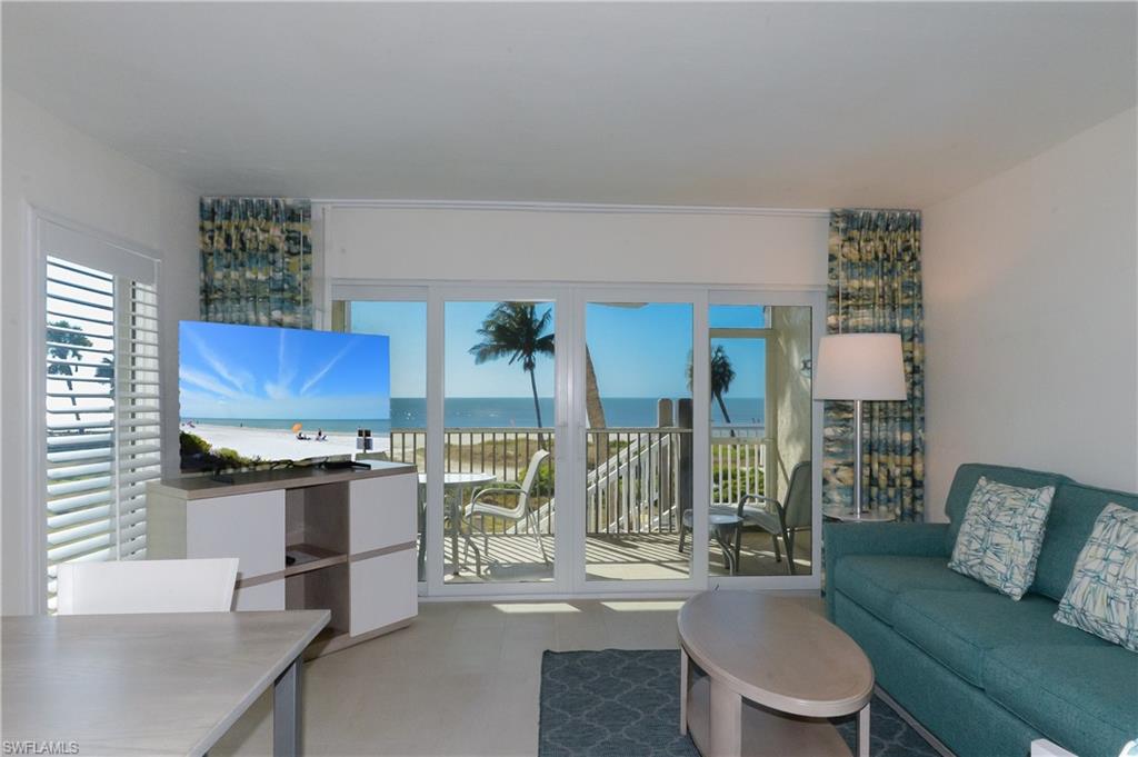 Direct, unobstructed Gulf-Front views define this rare first living-level beachfront retreat.  Just 13 steps from your private lanai directly to the beach.  This beautifully furnished 1-bedroom residence features a king bed, pull-out sleeper sofa, dual sinks in the bath, and a fully equipped kitchen.  New designer furnishings by Clive Daniels create a relaxed, upscale coastal feel.  Located within the renowned Casa Ybel Resort, set on 23 acres of lush beachfront grounds, this nightly rental is professionally managed and maintained for effortless ownership-ideal for income generation, personal enjoyment, or both.  Owners and guests enjoy full access to all Casa Ybel amenities.  A truly RARE opportunity to own a first living level (11 short steps) Gulf Front condo with private lanai access-straight to the beach!