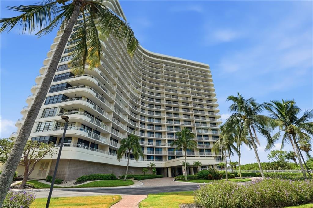 Rarely available, highly sought after 15th-floor corner end unit in South Seas Tower 4 with unobstructed panoramic views of the Gulf, Tigertail Lagoon, the nature preserve, and the sparkling Marco Island skyline. This light-filled residence showcases the very best of island living, with breathtaking water views from the primary bedroom and a wraparound Gulf-facing balcony perfect for morning coffee, sunset cocktails, and endless coastal breezes. A private rear balcony offers a second outdoor retreat overlooking beautiful Marco Island. Inside, you’ll find tile floors throughout, an updated kitchen with stainless Samsung appliances and granite countertops, plus two beautifully renovated bathrooms featuring walk-in showers with glass enclosures. Two spacious bedrooms are filled with natural light and designed for comfort, relaxation, and effortless coastal living. Hurricane impact rated window and doors with automatic window shades in every room. South Seas is a gated beachfront community offering peace of mind, resort-style amenities, and a premier Marco Island location at the north end of the famous crescent shaped beach. Tower 4 allows weekly rentals with a 7-day minimum, creating outstanding flexibility for owners who want to enjoy the property personally while also having the option to generate rental income. Amenities include dedicated beach access, a sparkling pool, fitness center, tennis, pickleball, boat docks available for lease, and endless opportunities for boating, shelling, kayaking, fishing, beach walks, and unforgettable Marco Island sunsets. Whether you are searching for a personal island retreat, seasonal getaway, or investment-friendly beachfront property, this 15th-floor corner residence delivers the rare combination of location, views, lifestyle, and rental flexibility buyers dream about on Marco Island.