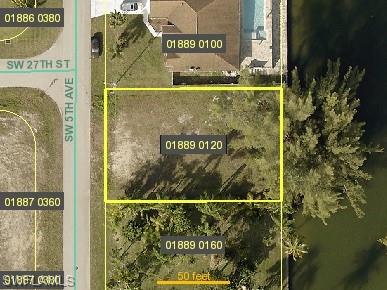 WATERFRONT LOT on beautiful 100’ canal! GREAT location for commuters in the sought after area of unit 45…CITY WATER/SEWER ARE IN and only a small assessment balance of about 4,655 remains.  City shows that this lot is NOT IN A SPECIAL FLOOD HAZARD AREA.  Located in a neighborhood of beautiful waterfront and new construction homes.  EASTERN EXPOSURE for those beautiful sunrises. Conveniently located close to shopping, restaurants, and more… Come live the dream.... Cape Coral offers Saltwater Boating Access from several Community Boat Ramps located throughout the city giving access to the Gulf of Mexico, beaches, and surrounding islands such as Cayo Costa, Cabbage Key, Sanibel, Boca Grand... Not to mention...this area offers some of the best fishing to be found anywhere in the world.  You'll also love that this lot is only about 23 miles to the Fort Myers Int'l Airport, 26 miles to the Punta Gorda Airport, 1 mile to the Palmetto-Pine Golf Course, and 6 miles to Burnt Store boat ramp. Hurry! Prices are on the rise…. Paradise awaits you…