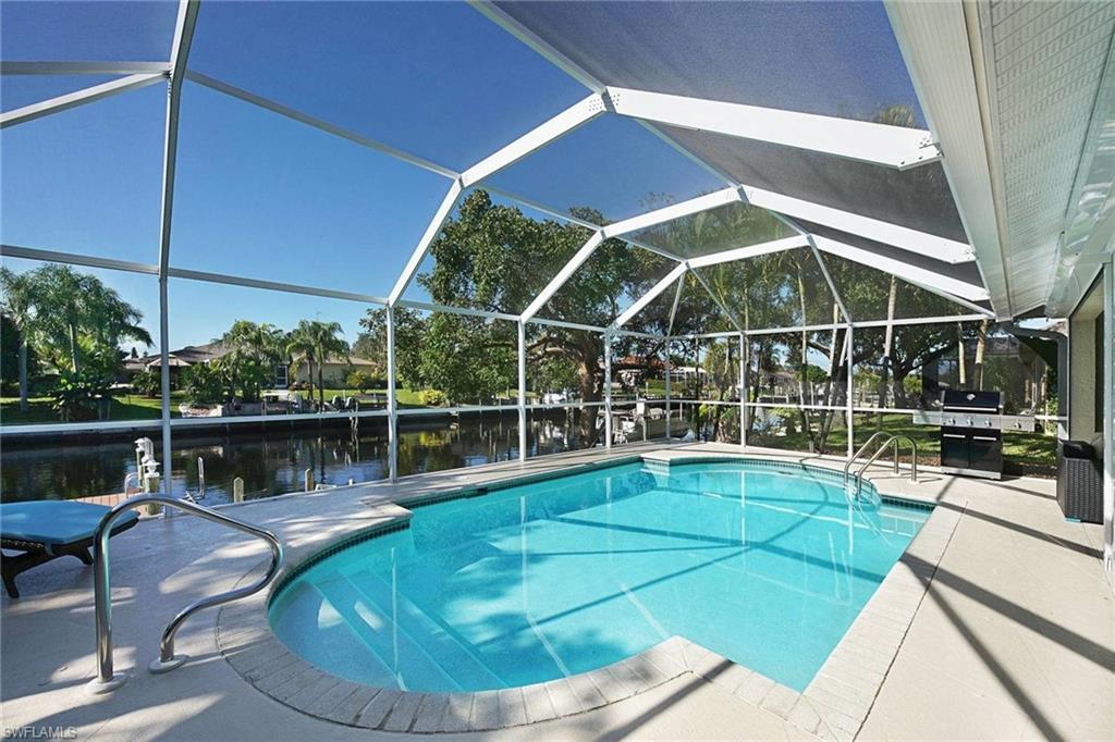 This is a VACATION RENTAL only. Owners will not consider annual rentals. Weekly rentals are welcome.
Villa Christina is a 4-bedroom, 2-bathroom property on a gulf access canal with an electric-heated pool. This home sleeps a maximum of 8 guests (including children) and is not pet friendly.

· · · · · PROPERTY PERKS · · · · ·
- High chair
- Pack & Play
- Boat lift
- TV on lanai
- Bicycles
- Kayaks
- Beach gear
- Ping pong table
- Baby/security pool fence

· · · · · LOCATION · · · · ·
- Located in Southwest Cape Coral
- Across the street from the Pelican Baseball Complex with playground
- Close to Four Freedoms Park
- Close to Cape Coral Bridge, which leads you to Fort Myers/Fort Myers Beach
- Close to "downtown" Cape Coral with locally owned shops, bars and restaurants

· · · · · LIVING AREAS · · · · ·
- Formal living room has comfortable seating, high top table for 2 & pocket sliders to the pool
- Family room has comfortable sectional & flat-screen TV

· · · · · KITCHEN & DINING · · · · ·
- Fully equipped
- Dining area with seating for 6
- Additional seating off kitchen with room for 4

· · · · · BEDROOMS · · · · ·
- Primary Bedroom: King bed, sliders to pool & flat-screen TV
- 3 Guest Bedrooms: 1st & 2nd have Queen beds & flat-screen TVs, 3rd has two Twin beds & flat-screen TV

· · · · · BATHROOMS · · · · ·
- Primary Bathroom: Soaking tub, walk-in glass shower & dual-sink vanity
- Guest Bathroom: Shower only & single sink vanity

· · · · · OUTDOOR LIVING · · · · ·
- Electric heated pool
- Western pool exposure
- Dining area with seating for 8
- TV on lanai
- Sun loungers
- Boat dock & boat lift
- Grill

· · · · · THIS HOUSE IS GREAT FOR · · · · ·
Travelers looking for a gulf access property with a lot of included amenities