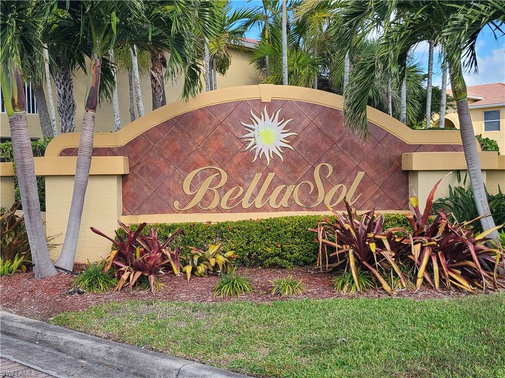 Welcome to your new home in the desirable community of Bellasol! This beautiful 3 bedroom, 2 bathroom condo is located on the first floor and boasts a bonus fenced back patio. The gated community offers a variety of amenities including a Clubhouse, Community Pool, Community Spa/Hot tub, and Exercise Room. Inside, you'll find updated appliances including a refrigerator/freezer, washer/dryer, and updated carpet in the master bedroom. Additionally, the condo has been updated with new window blinds in all bedrooms, replaced ceiling fans in two bedrooms, and a replaced ceiling fan in the lanai. The bathrooms have also been updated with new faucets in both bathroom sinks, a new faucet in the kitchen sink, and new vanity lights in both bathrooms. The toilets have been updated with new flush valves and the entire condo has been recently repainted, including the bathrooms, bedrooms, closets, kitchen, and hallways. The furniture is negotiable, making this condo move-in ready for you to make it your own. Don't miss out on the opportunity to live in this beautiful community with all the amenities and updates you could ask for.