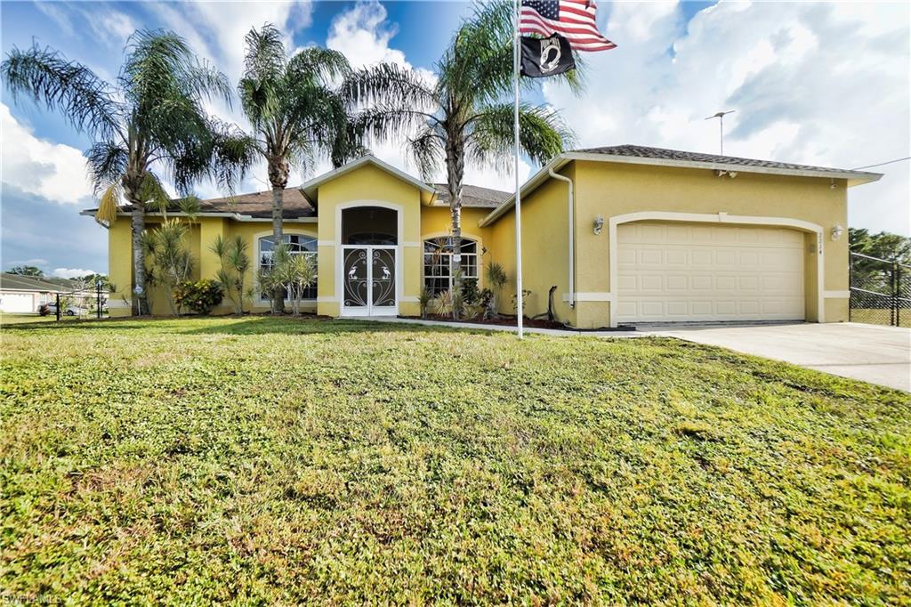 Enjoy Peaceful Easy living from your NW Cape Coral Southern Exposure corner lot  home.  3 Bedrooms with 2 full baths and a home office with a Murphy bed.. Over 2,000 Sq Ft under air. The home has a whole house propane generator. Never fear the loss of power here.  Security system with 6 cameras.  Enjoy the Hot Tub as you allow your children and fur babies enjoy the fenced in back yard. Convenient to Coral Oaks Golf Course and Burnt Store/Veterans.  This home is NOT in a Flood Zone. Additional detached storage shed. Call your Realtor today to see this one before it is sold.