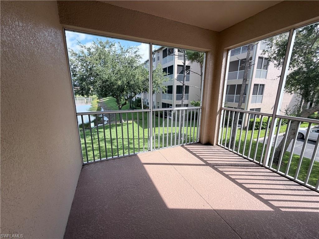 2nd Floor, Unfurnished- freshly painted and a beautiful view of the lake in this rare 2 Bedroom/2 Bath plus den condo. It has a screened lanai and an exterior storage closet in the desirable gated community of Osprey Cove just off Estero Parkway. This corner unit is located on the second floor.  Easy access via the elevator. There are white raised cabinets in the kitchen, white appliances and neutral carpet in the living room and bedroom areas. A lovely community pool and several amenities. This unit in Estero, Florida is located minutes from FGCU, Gulf Coast Town Center, Coconut Point and I75. Landlord requires a background check. No Smoking and No Pets. The monthly rent of $1700 with water, sewer, trash, exterior pest control and basic cable all INCLUDED in rent! Close to FGCU and Coconut Point.