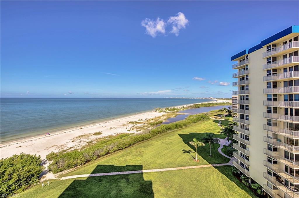 One of TWO Side By Side Direct BEACHFRONT CORNER units with outstanding sunsets and panoramic views of our white sandy beaches, the Gulf, and even Sanibel Island! This beautiful gulf front condo has new windows & doors plus several amenities including BBQ and picnic areas, heated pool and sundeck, bocce, Shuffleboard and 4 Har-Tru Professional Tennis Courts! You will be within walking distance to local restaurants, retails shops and marinas. Hop on the trolley to Times Square and The Pier area and savor the local offerings. Or take a short drive south into Naples for the day. Thinking about an investment that you can rent out when you are not enjoying it? Minimum rental is 7 days and this community has a great track record for attracting vacationers all year long!