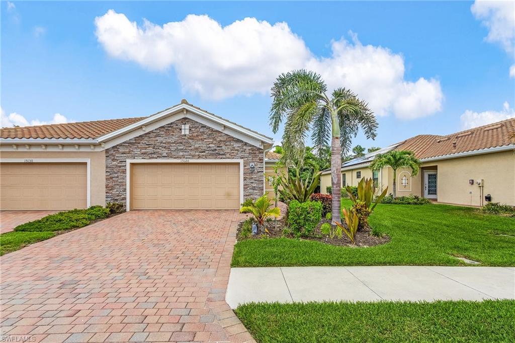 Discover this stunning, turn-key furnished attached villa in the prestigious Venetian Pointe, a gated community just minutes from top-tier restaurants, shopping, entertainment, and pristine beaches. This exquisite 3-bedroom, 2-bathroom home with a 2-car garage boasts elegant tile flooring throughout, an open-concept Great Room, and a modern kitchen with a gas range. The luxurious Primary Suite features dual walk-in closets and a spa-like bathroom with double sinks and a shower, while the guest bathroom offers a combo tub-shower. The private Lanai with a large spa is perfect for relaxation or entertaining. Enjoy exclusive amenities like a pool, gym, rare natural gas access, and low community fees, all wrapped in tasteful, move-in-ready furnishings. Available 9/1/2026, this villa offers a seamless blend of elegance and convenience—don’t miss your chance to rent a piece of paradise!
