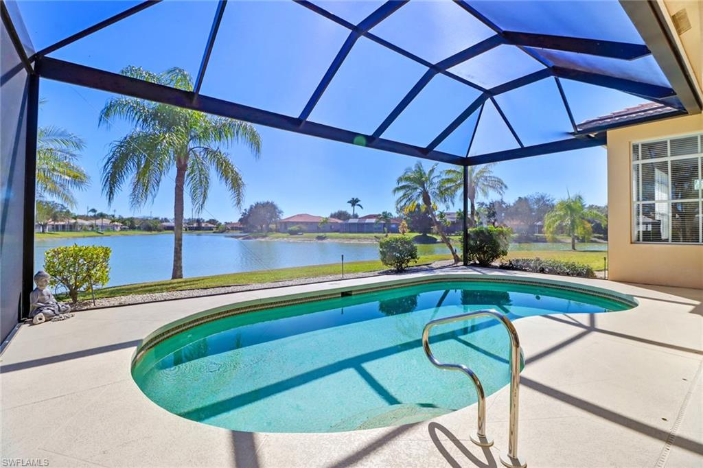 Looking for a meticulously maintained home with nearly 3,000 s.f. of living space, 4 bedrooms plus a den and 3 full baths in a gated community? Well here it is. Listen to just some of the amenities this home offers and see why we think this is the best deal in all of Waterways of Naples. Newer roof (-5 yrs. old). On a quiet cul-du-sac on one of the best lots in Waterways. 3 car garage with plenty of storage space. Gorgeous, landscaped yard. Bamboo wood and tiled floors throughout except for the bedrooms. Beautiful gourmet kitchen with granite counter tops, breakfast bar, walk-in pantry and stainless-steel appliances. Massive living room that overlooks the pool and lake with arguably one of the best views in Waterways. Large Master bedroom with walk-in closets. Stunning master bathroom includes dual vanities, Roman soaking tub, step down walk-in shower with glass tile listello accents and separate water closet. Huge lanai and saltwater pool with southern exposure. LOW ASSOCIATION FEES! See if you can find a home with this square footage, in this condition, with these amenities, for this price in a gated community then come and see what a real deal looks like in Naples Florida.