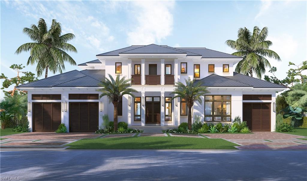 VIV Homes welcomes you to a new Coastal inspired waterfront home in Aqualane Shores.  Created in collaboration with Falcon Design this unique and special offering boasts wide water views over Gull Cove and offers an unparalleled combination of attributes including full concrete construction, great room floor plan, and an incredible outdoor living space.  Noteworthy interior features of this 5 bedroom home include a gourmet kitchen with bespoke cabinetry throughout, Sub-Zero/Wolf/Miele appliances, service kitchen, Sonos/security/camera systems, and all en-suite generous sized bedrooms including an upper level VIP suite.  The magnificent outdoor living setup is complete including pool/spa/fireplace and an outdoor kitchen which is fully protected by automated screens and shutters.   Aqualane Shores offers quick and unimpeded direct gulf access along with walkability to Old Naples amenities and pristine white sand beaches. Expected completion February 2018.