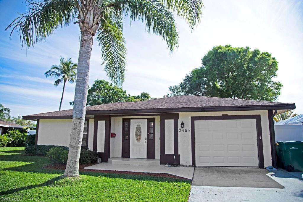 Wonderful 3 bedroom, 2 bath home with 1 car garage.  This home features a brand new salt water pool with pavers and multi color LED lights.  Great layout with split bedrooms, spacious kitchen and living areas.    The spacious back yard offers new white fence and has separate storage area/workshop with huge RV/Boat parking on side of home.    AC is only 1 1/2 years old. New smart 8 zone irrigation system.  All this in an amazing central location.  Refrigerator in garage is excluded from sale.
