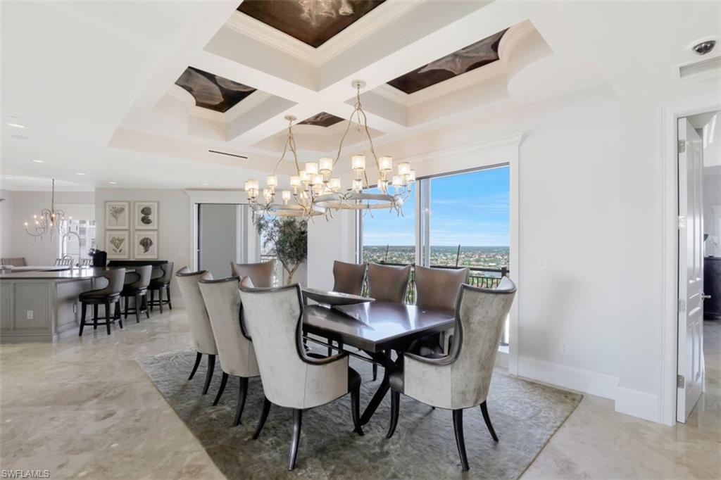 Truly the best condominium on Marco Island.  The Grand Penthouse at Madeira on Marco Island is the larger of only two top floor penthouses. This stunning residence includes an additional 2,000+ square feet of outdoor living space with private balconies and incredible views of Marco Island and the Gulf of Mexico. Marble, carpet, and wood floors, custom woodwork and trim, Sub-Zero fridge and drawers, Wolf gas stove, Dacor kitchen appliances, bar area for entertaining, amazing window shades with remotes, Control 4 automation system, his and her bathrooms in main bedroom one with steam shower, 3 geo thermal zoned AC's, 1 Fireplace, flat Screen Mounted TV's, furnished with Clive Daniel and Rob & Stucky furnishings throughout, automatic storm shutter, remote power awnings on patio for shade, gas grill hookup on lanai, secure private elevator, 2 garage spaces, front to back panoramic views of the splendid sunrises & amazing sunsets as well as the entire beach, Island & beyond. The Madeira amenities include: 12 seat theatre, fitness center, guest suites, clubroom with billiards, pool, spa, bar, tennis, pickle ball, motorcycle friendly, storage unit. JW Marriott amenities next door!