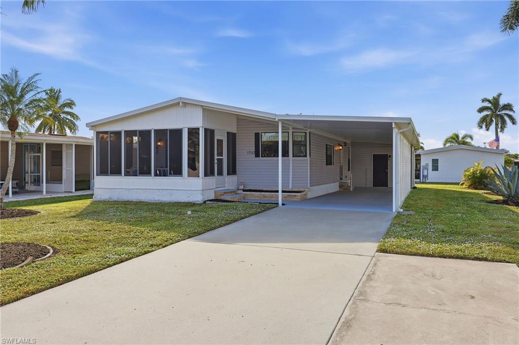 Own your land in Naples with this bright 2-bedroom, 2-bath home in the Riverwood 55+ community. With extremely low HOA fees of just $225 per year and a deeded lot, this property offers affordable Florida living just minutes from Marco Island.

Natural light fills the home, creating a warm and welcoming atmosphere from the moment you step inside. The layout feels open and comfortable, with spaces that flow easily for both quiet mornings and casual gatherings. The enclosed Florida room (2022) with sliding windows and screens is a standout feature — an ideal spot to enjoy morning coffee, unwind with a book, or open up the windows and let in the Florida breeze.

An attached storage unit adds convenient extra space, while newer washer and dryer make everyday living simple and move-in ready. Thoughtful updates throughout the home provide confidence, including a 2017 A/C, 2018 roof, and PEX plumbing completed in 2021.

Riverwood offers a laid-back lifestyle with a community boat ramp providing Gulf access at no additional fee, perfect for those who enjoy boating, fishing, or spending time on the water. With no lease restrictions, this home also provides flexibility for a variety of living needs.

Ideally located just 20 minutes from Tigertail Beach on Marco Island and the dining and shopping of 5th Avenue South, 15 minutes from I-75, and only minutes from nearby shopping, dining, and golf, this home blends peaceful community living with easy access to Southwest Florida’s best amenities.