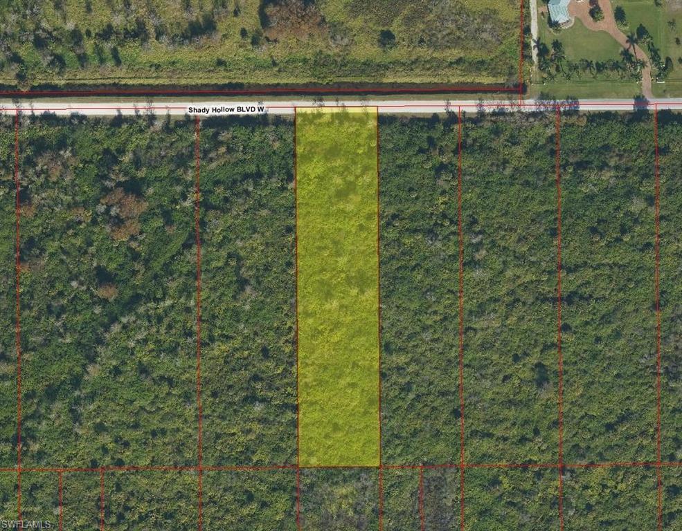 Build your private estate on this Serene 2.27 Acre lot. Located in Northeast Naples is a Natures paradise, surrounded by million-dollar homes, preserve land with abundant wildlife trails for walking and biking. The Crew Bird Rookery Swamp Trails with 11 miles of nature trails are located at the end of Shady Hollow Blvd W, and Audubon Corkscrew Swamp Sanctuary with over 200 bird species is located 2 miles away. Big Corkscrew Island Regional Park with pickle ball courts, tennis, basketball, soccer fields and an aquatic center is less than 2 miles away. Publix, CVS, dental clinic, and the Randal Curve development with car wash, health clinic, gym, Aldi and restaurants are all just within a 5-minute drive.