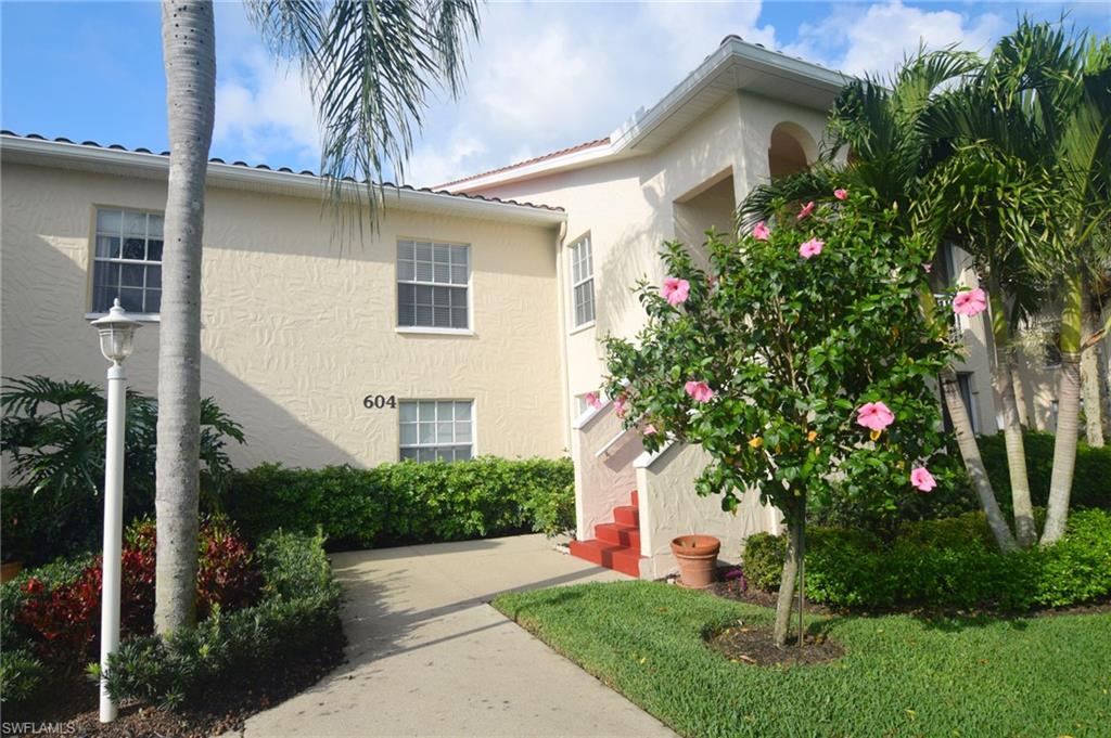 Desirable first floor, end unit in popular Tuscany community in the Vineyards. Glassed in lanai. Roomy split bedroom layout with large walk-in closets. Spacious living room and dining area. Laminate flooring, A/C was replaced in 2016, water heater replaced in 2022. Community clubhouse with pool and spa. Half a mile to Crossroads Market with plenty of shops including Publix and Walgreens; as well as Physicians Regional Hospital. Less than one mile for access to interstate highway #75. Optional Vineyards Country Club membership available.
