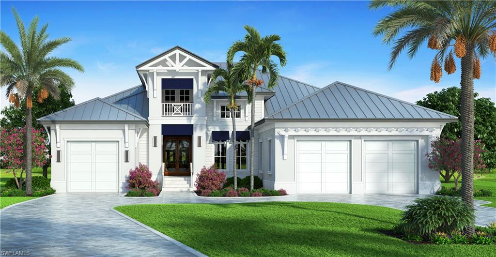 Second closest house to the beach, undoubtedly one of the best locations in The Moorings.A breathtaking coastal transitional style home constructed by Big Island Builders. This residence offers a generous and open layout with 4 en-suite bedrooms, a 3-car garage, with over 3500 square feet of under air space on one level. Features include a gourmet kitchen with custom cabinetry and island, Taj Mahal quartzite countertops, large study, all marble bathrooms, oversized covered outdoor living area with kitchen and bar, heated saltwater pool/spa, fireplace, fire pit, and automated roll down screens and shutters. High-end brand names adorn the home, which includes Sub Zero/Wolf appliances, Anderson impact windows, 11.5’ wide plank French Oak flooring, and metal roof. The home is within walking distance to the Moorings private beach and close to downtown 5th Avenue and Waterside Shops. Completion approximately March 2021.
