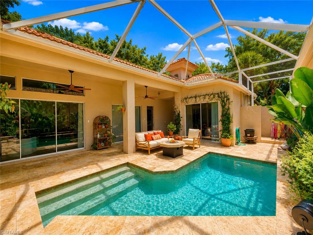 Unique and Exquisite Courtyard Home with Private Cabana Suite in Bonita Bay.
Discover a rare opportunity to own a beautifully appointed 3-bedroom, 3.5-bath courtyard pool home in the prestigious Bonita Bay community—an exceptional value at under $1 million. With its unique detached cabana suite and resort-style design, this residence offers the perfect blend of privacy, comfort, and Florida living.
Enter through your private courtyard, where a sparkling pool and tranquil water feature create a peaceful, Zen-inspired retreat ideal for relaxing or entertaining. The thoughtfully designed open floor plan seamlessly connects indoor and outdoor living, featuring a spacious kitchen with stainless steel appliances, a center island, and a welcoming family room with a wall of sliding glass doors opening directly to the courtyard. The generous primary suite overlooks a lush preserve and serves as a private sanctuary, complete with a spa-inspired bath featuring dual vanities, a walk-in shower, abundant storage, and a spacious walk-in closet. A second en-suite bedroom offers its own walk-in closet, private bath, and direct access to the courtyard. One of the home's most desirable features is the private detached cabana suite. Located under the same roofline yet separate from the main residence, it provides the ideal space for guests, multigenerational living, an in-law suite, a live-in caregiver, or a nanny—offering comfort and privacy for everyone. Perfectly situated on a quiet cul-de-sac with an oversized, private homesite, this single-story residence features soaring ceilings, impact-resistant windows, and a low-maintenance design for easy everyday living.
Residents of Bonita Bay enjoy an unparalleled lifestyle with miles of scenic walking and biking trails, waterfront parks, a private beach park on the Gulf, a full-service marina, state-of-the-art fitness facilities, tennis, pickleball, and optional membership to five championship golf courses.
The Bonita Bay Club is member-owned and offers 5 golf courses, 18 Tennis Courts, 10 Pickleball Courts, Spa, Fitness Center, Resort-Style Swimming Pool, and endless Social Activities - which all could be joined on a separate membership at buyer's expense.
This is a truly exceptional opportunity to own a distinctive home in one of Southwest Florida's most sought-after communities. Private tours available with listing agent, experience the Bonita Bay lifestyle for yourself.
