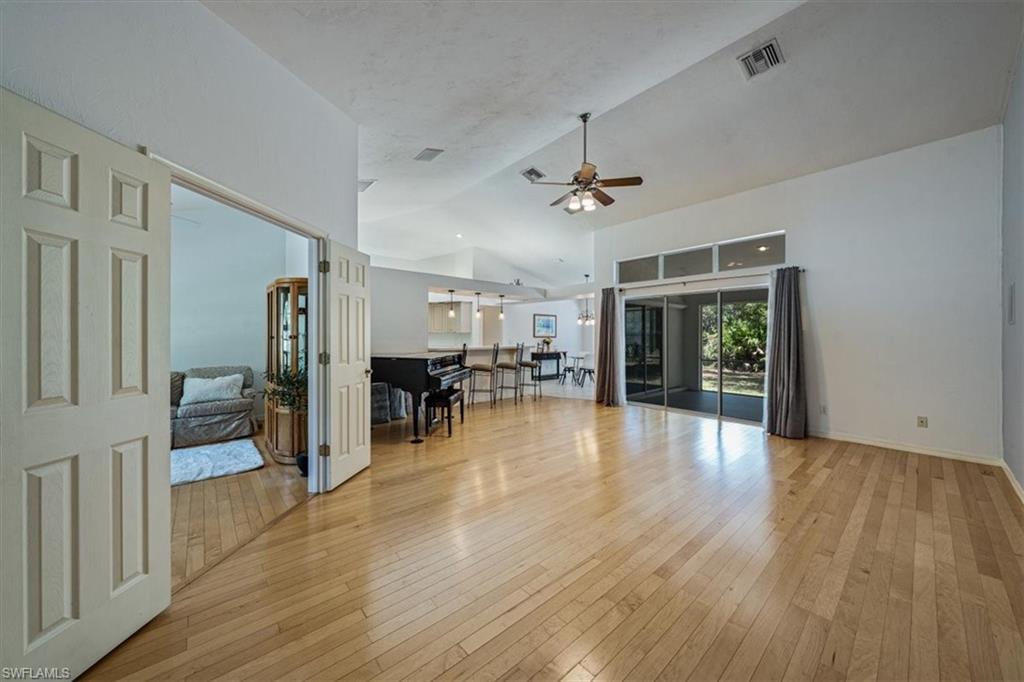 Welcome home to Bonita Preserve, a quiet community in Bonita Springs conveniently located near shopping, entertainment, restaurants, and the beautiful white-sand beaches SWFL is famous for. This move-in ready home features 3 bedrooms, a den, and two bathrooms, with tall ceilings in an open concept design. Large sliders create a seamless transition from the living area to the private, outdoor retreat where you’ll enjoy mature landscaping including your own star fruit tee and a neem tree. New flooring in all of the Bedroom! Rest easy knowing that this home’s roof is just three years old, the water heater is less than one years old, and a one-year home warranty is included. Easy access to I-75 and less than 15 minutes to the airport, 7 miles ro Estero Mall and just 1 mile North of Collier County. Low HOA fees of less than $100 per month includes a community pool, community room and kayak launch onto the imperial river!
