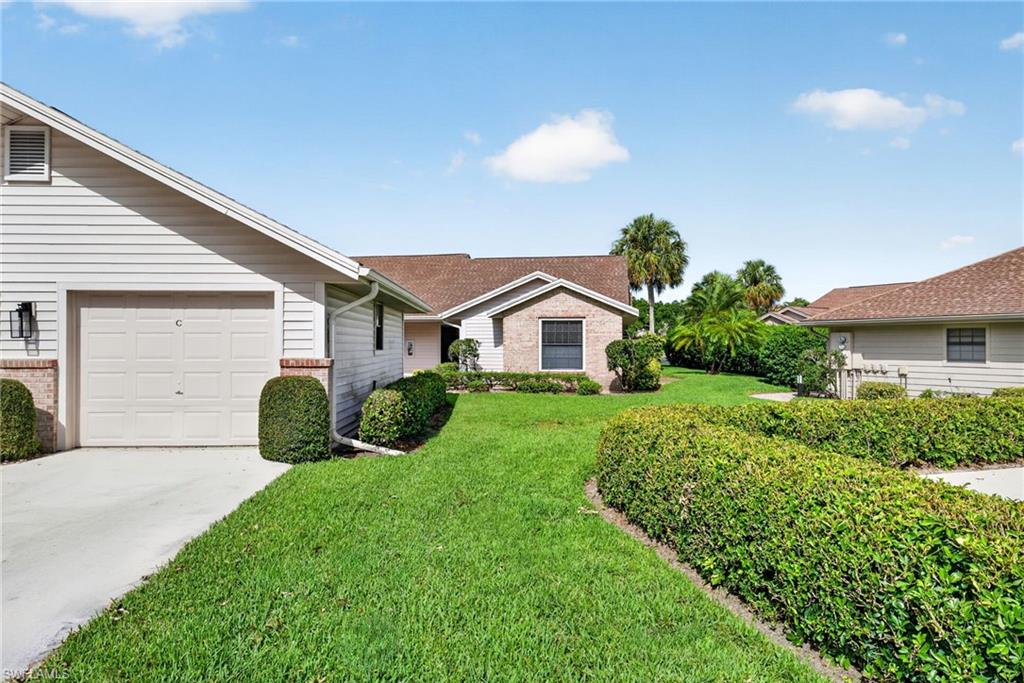 Welcome to Huntington at Walden Oaks, a highly sought-after North Naples community! This spacious 2-bedroom plus den attached villa offers a fantastic opportunity to enjoy an exceptional location while creating a home that reflects your own personal style. The thoughtfully designed floor plan provides comfortable living spaces, a versatile den perfect for a home office or guest room, and an inviting layout ideal for both everyday living and entertaining. This well maintained home offers a wonderful canvas and is ready for its next owner to make it their own. Residents of Walden Oaks enjoy sidewalks, beautifully landscaped streets, sparkling lake views, a community pool, tennis courts, and a prime location just minutes to everything you want here in Naples, from world-class beaches, Mercato, Shoppes at Vanderbilt, fine dining, shopping, and everyday conveniences. Situated within a highly desirable school district, this home offers outstanding value and endless potential. Whether you're searching for a full-time residence, seasonal retreat, or investment opportunity, this villa is your chance to own in one of Naples' most established and conveniently located communities.