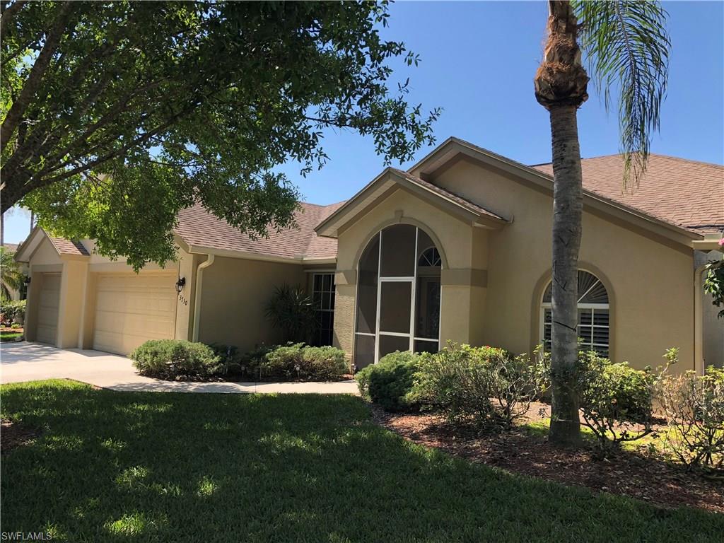 WOW 3 CAR GARAGE!!!!! This beautiful 3 bedroom plus den, 2 bath pool home is in pristine condition. This home is situated on a large corner lot with mature landscaped private lot. Some of the features include beautiful open kitchen with island and pull out shelves, volume ceilings, tile floors, granite counters, plantation shutters, heated pool, security system, storm shutters on lanai and surge protection in whole house with built in termite system. A 3 CAR air conditioned garage with built in cabinetry/tool wall /work bench is a real man-cave!!! The gated community of Fountain Lakes offers low fees of $225.00 per quarter, 9 hole golf course, clubhouse, tennis, bocce and fitness center. Fountain Lakes is close to restaurants and the Coconut Point shopping mall, FGCU and SW Regional airport.....DON'T MISS IT!!