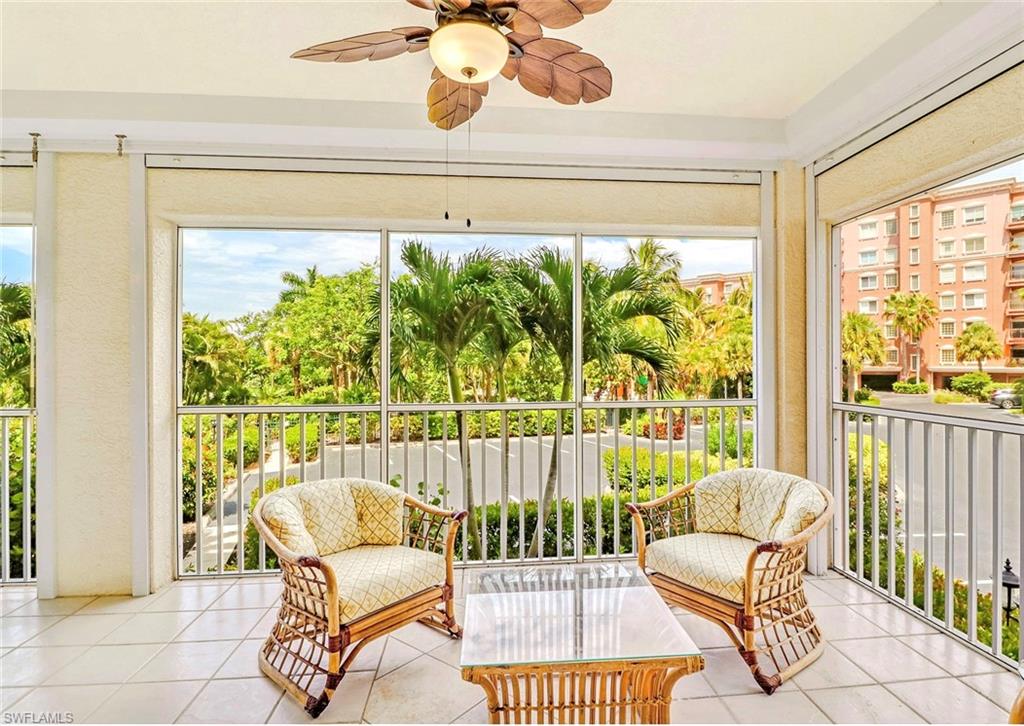 Beautiful TURNKEY FURNISHED spacious and bright CORNER UNIT in BEST LOCATION located in the beautiful paradise of Water's Edge! This is a very nice and modern condo, wood-look flooring, further upgrades include hurricane shutters in guest bedrooms, elegant white screens on the lanai, a new AC, new dishwasher, upgraded countertops and a very modern nice touch!  Views and light from every room!  The kitchen, living room and Master bedroom overview tropical palm trees, over to the pool and even a glimpse over the sparkling river! 
Elegantly furnished and neatly maintained. Enjoy your spacious lanai, which even offers an ADDITIONAL STORAGE room. Feel the tropical breeze and the lush landscaping. Water’s Edge is one of Fort Myers' best-maintained & secure neighborhoods. Access to 3 pools, SPA, a fitness area, barbecues, spacious seating areas & a MARINA offering DIRECT GULF ACCESS, boat slips to be leased and a long fishing pier. UNBEATABLE LOCATION! Close to shopping, restaurants, entertainment and beaches. IDEAL INVESTMENT OPPORTUNITY - 6 Leases allowed. You will LOVE the relaxed lifestyle!