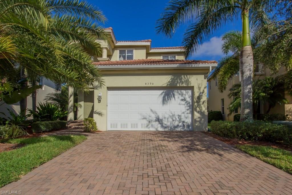 Come home to this lovely, well cared for home.  Enjoy upgraded features, plantation shutters and pleasing colors. The kitchen has plenty of counter space and cabinets, granite counters, stainless appliances, a pantry, breakfast bar and center island. This spacious home offers a breakfast nook as well as formal dining and living area. The master bedroom boasts a tray ceiling and 2 walk-in closets. Master bathroom features include dual sinks, separate tub and a walk in shower. The second bedroom is a double room that could easily be converted into a 4th bedroom.  Guest bath has dual sinks and water closet.  The den is cozy and could be opened up to create a loft.  Exterior features include: manual storm shutters, rain gutters, tile roof, and paver driveway. Relax on the screened lanai looking over a fenced yard. This community of single family homes is conveniently located near Fort Myers Beach and Sanibel and Captiva Islands. Enjoy upscale shopping, dining and entertainment nearby. Catalina Isles provides its residence with many amenities, including a heated, free-form community pool, exercise center, tot lot, and pavilion picnic area with a stunning lake view. See it today!