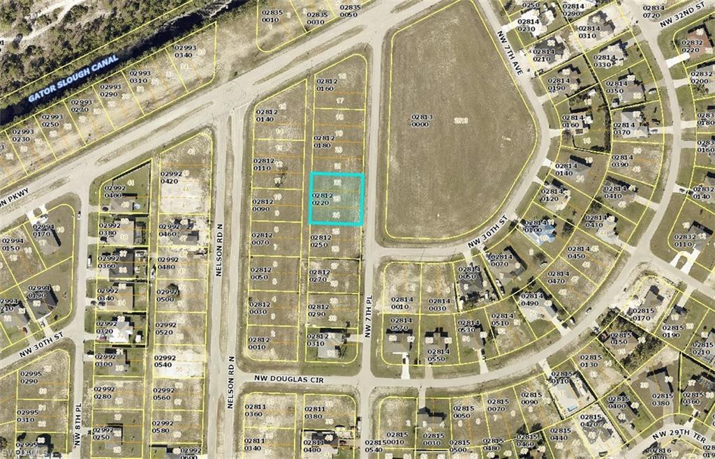 Cleared TRIPLE LOT ready for new owner. This is a 120' x 125' making it just over 1/3 acre. Less that 10% of Cape Coral lots are of this size, most are 80' x 125' (1/4 acre). Great area of Cape Coral where new development is plentiful. The future land use of this lot is commercial use. Get in early before the commercial development starts at this intersection.