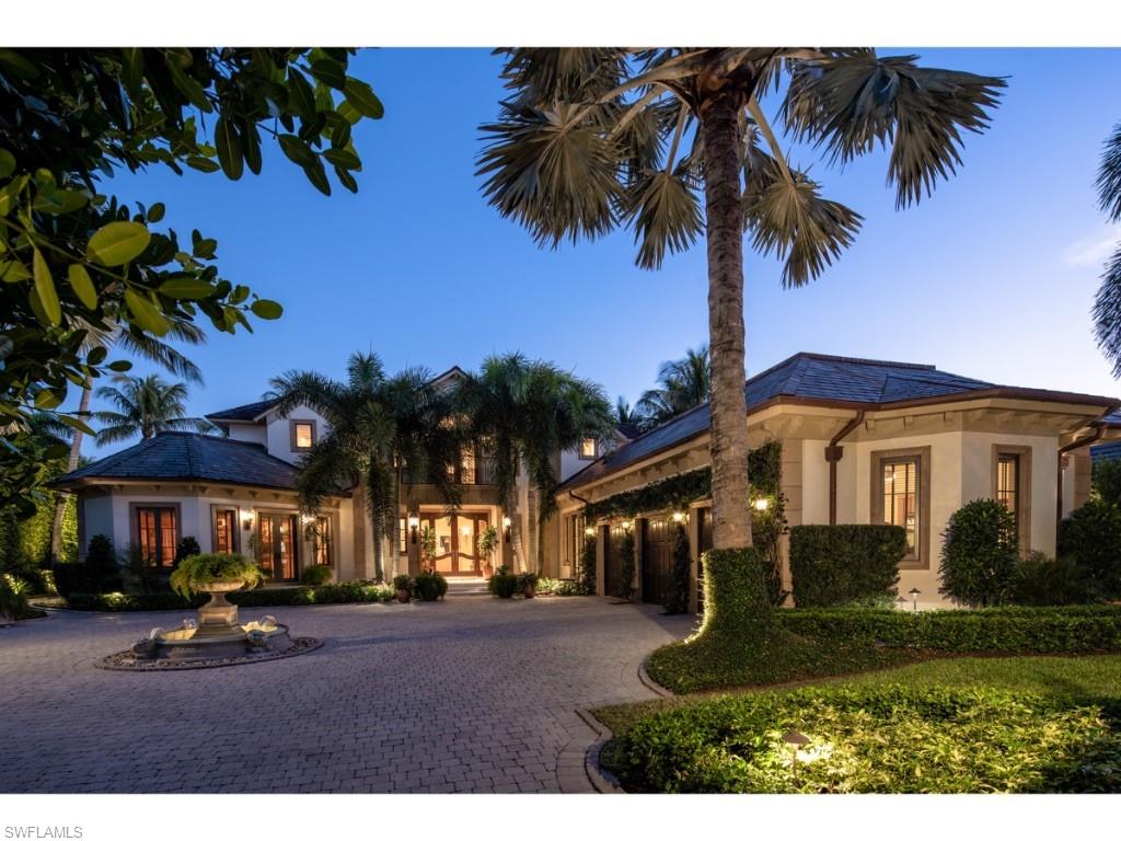 Stunning southern vistas over Naples Bay and beyond! Enjoy one of the finest locations in all of Naples. A well configured home consisting of five bedrooms, multiple rooms for entertaining, and extensive outdoor space to take full advantage of the views. Port Royal Club membership eligibility.