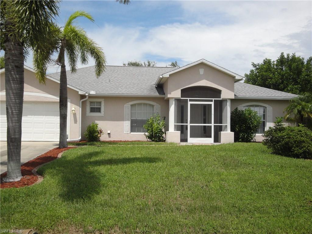 Large 4 bedroom with 1993 sq. feet of living area. This is Holiday Builders most popular floorplan. Located just 3 blocks from Pine Island Road and all the amenities. The home has been meticulously furnished. You could literally just bring your toothbrush. Upon entry to the home, there is a formal dining room on the left and the 4th bedroom on the right. As you walk past, the entire kitchen opens up to the family room, breakfast bar and breakfast nook w/table for 4. There is also a computer nook, including computer, printer and modem in the great room area. All stainless kitchen appliances, granite countertops and miles of cabinetry. And an additional pantry. Large is a large screen television in the living room and a smaller wall mounted one in the master bedroom. Master includes a garden tub and a shower. Simply a lovely home that would fit anyone`s taste. Upon owner request, there are no pets allowed. Call today, current tenant leaves July 24th. Quite simply and easily the mark by which to compare all others!